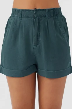 Women O’Neill Bottoms<ROWAN LINEN BLEND SHORTS