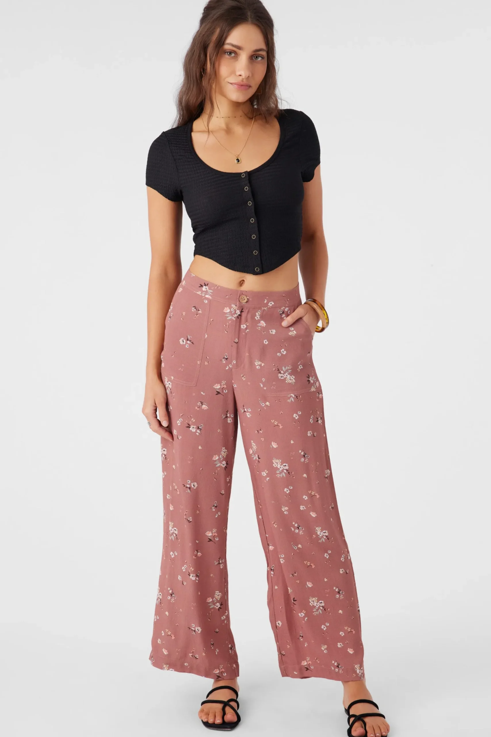 Women O’Neill Bottoms<RYLAN VENUS DITSY WIDE LEG PANTS