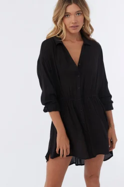 Women O’Neill Dresses<SALTWATER SOLIDS CAMI SWIM COVER-UP