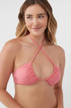 Women O’Neill Halter<SALTWATER SOLIDS EMBRY MULTI-WAY TRI TOP