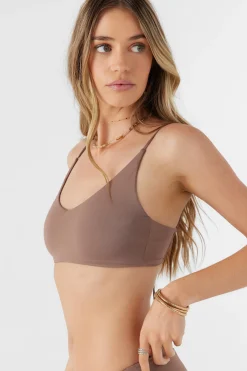 Women O’Neill Crop|Bikini Tops<SALTWATER SOLIDS MIDDLES LONGLINE BRALETTE TOP
