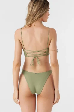Women O’Neill Crop|Bikini Tops<SALTWATER SOLIDS MIDDLES LONGLINE BRALETTE TOP