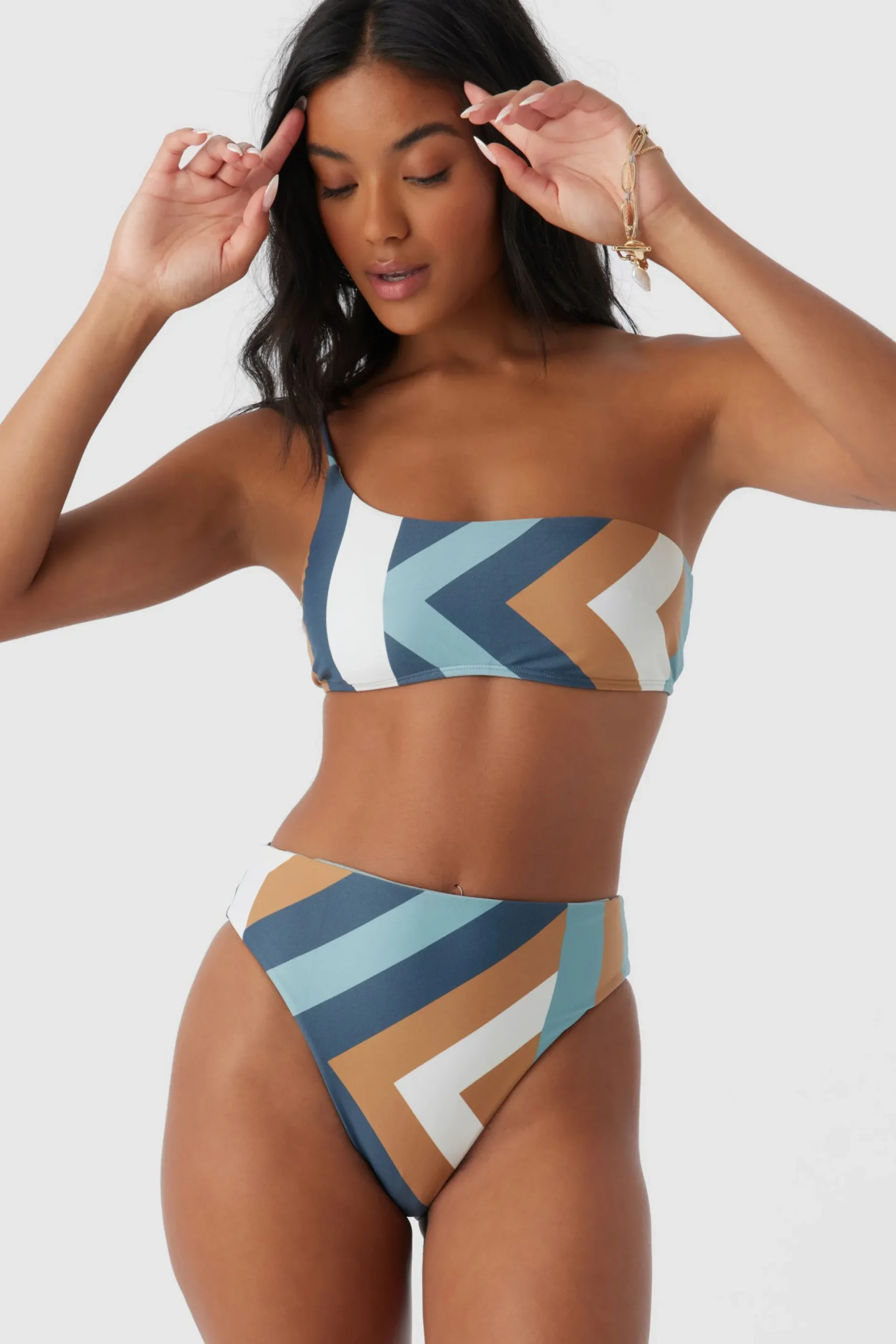 Women O’Neill Bikini Tops<SOLI GEO SEAL BEACH ONE SHOULDER TOP
