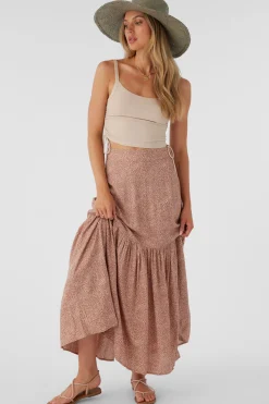 Women O’Neill Bottoms<TINSLIE LORDES ANIMAL MAXI SKIRT