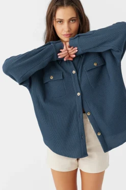 Women O’Neill Tops<TOUR WAFFLE KNIT OVERSIZED FIT SHACKET