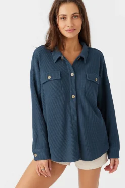 Women O’Neill Tops<TOUR WAFFLE KNIT OVERSIZED FIT SHACKET