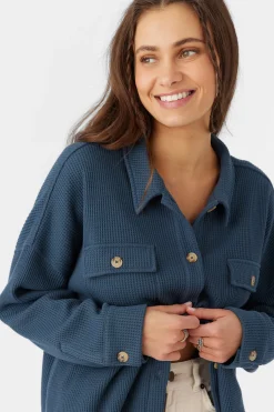 Women O’Neill Tops<TOUR WAFFLE KNIT OVERSIZED FIT SHACKET