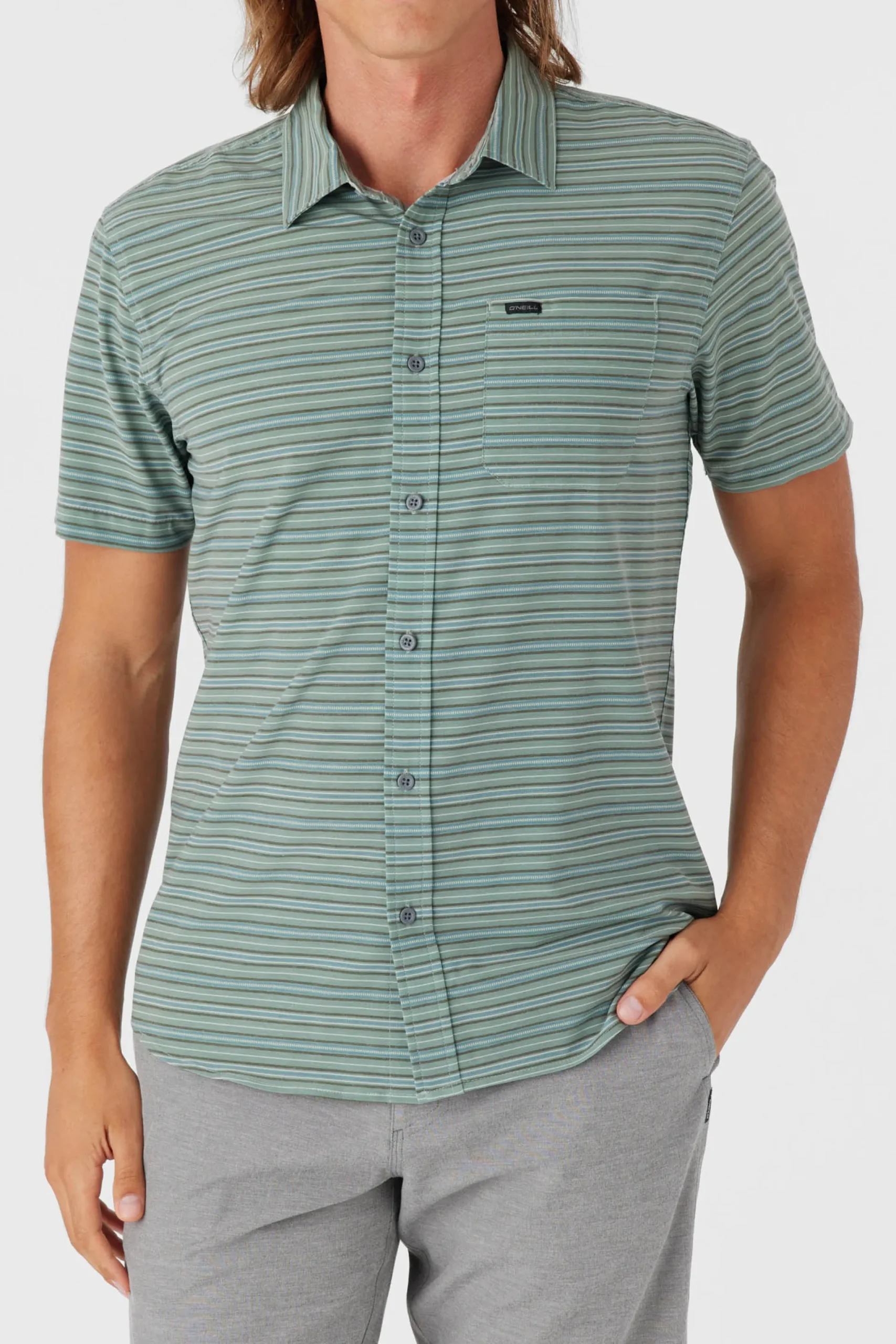 O’Neill Shirts & Flannels<TRVLR UPF TRAVERSE STRIPE STANDARD FIT SHIRT