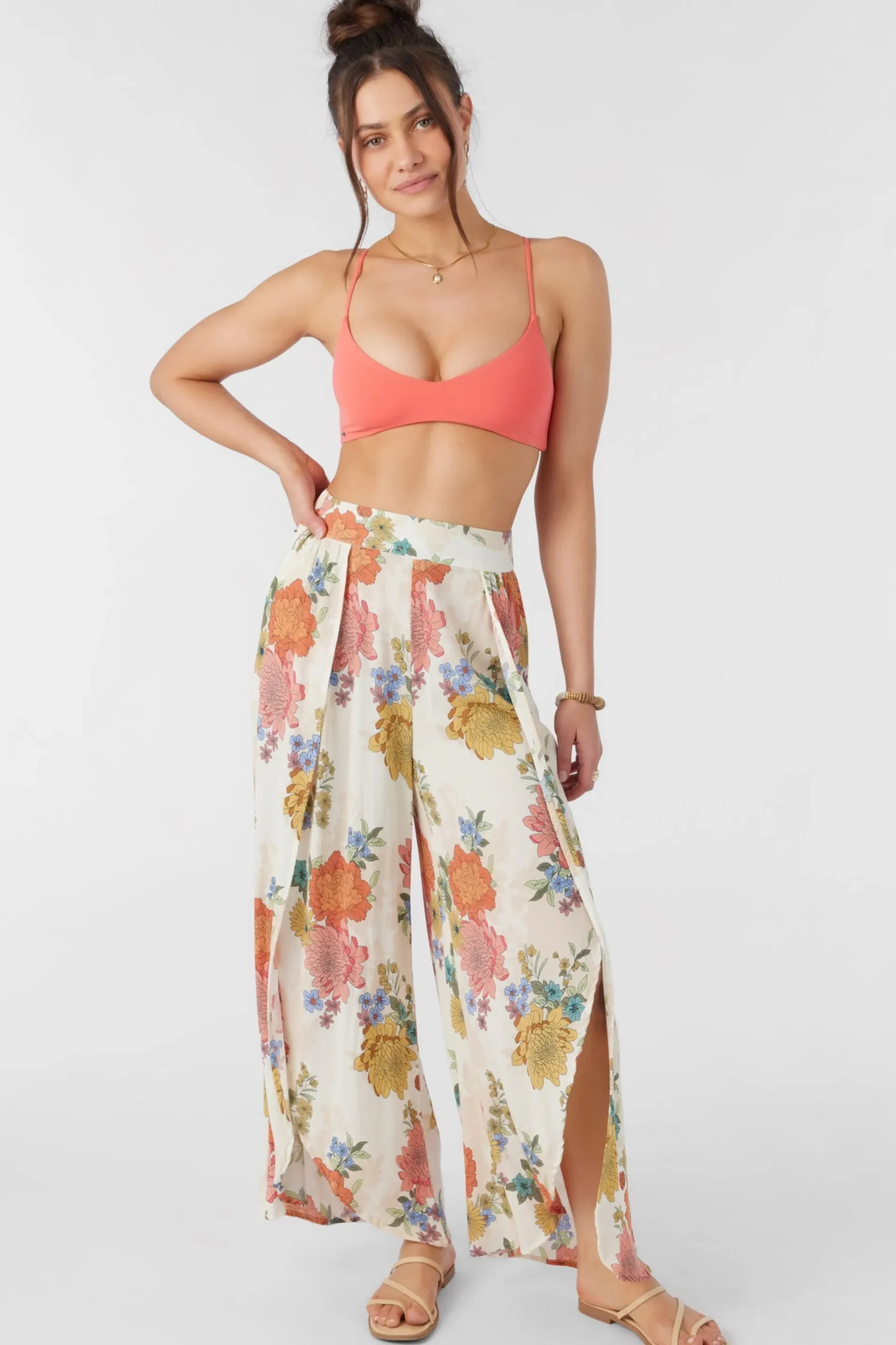 Women O’Neill Bottoms<TYMEA KALI FLORAL FLY AWAY BEACH PANTS