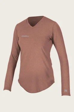 Women O’Neill Uv Protection Rash Guards<WOMEN'S HYBRID L/S V-NECK SUN SHIRT