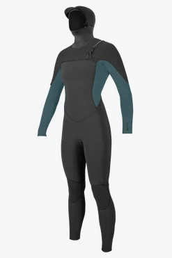 Women O’Neill Full Suits<WOMEN'S HYPERFREAK 5/4+MM CHEST ZIP FULL WETSUIT W/ HOOD