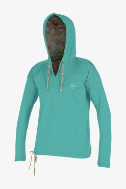 Women O’Neill Uv Protection Rash Guards<WOMEN'S PRINT L/S HOODIE