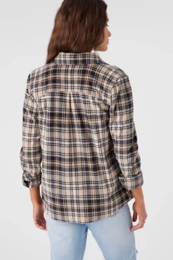 Women O’Neill Tops<ZUMA SUPERLEECE FLANNEL SHIRT